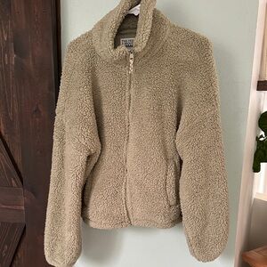 American Eagle Cozy light Green Oversized Sherpa Jacket